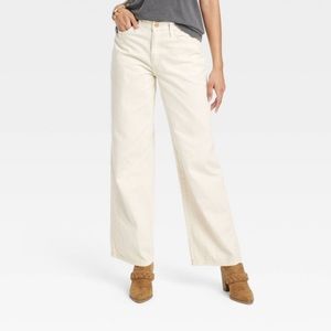 Universal Thread White Denim Wide-Leg Jean